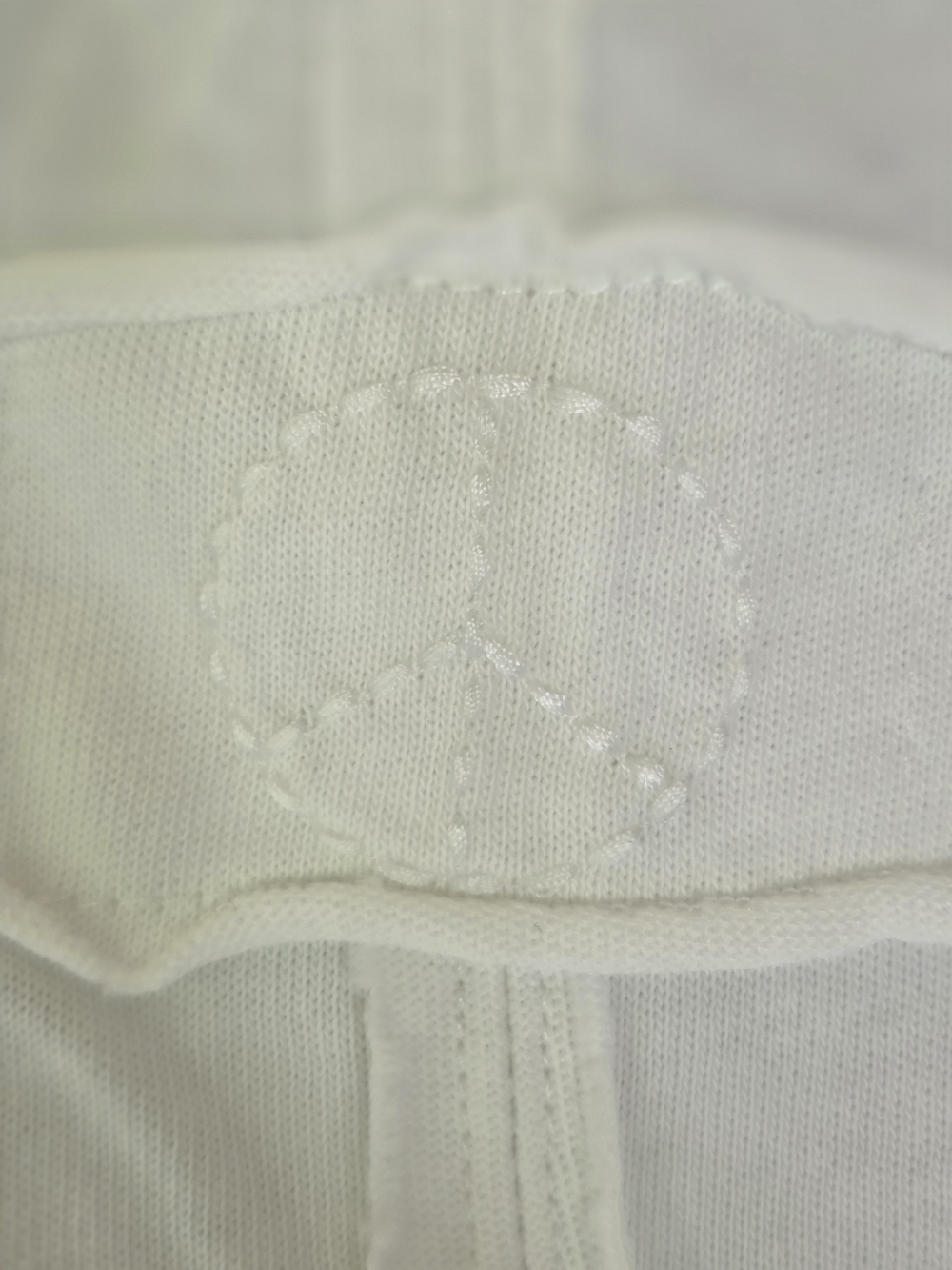 White Women's Tunic Top with Green Botanical Print - Picture 4 of 6